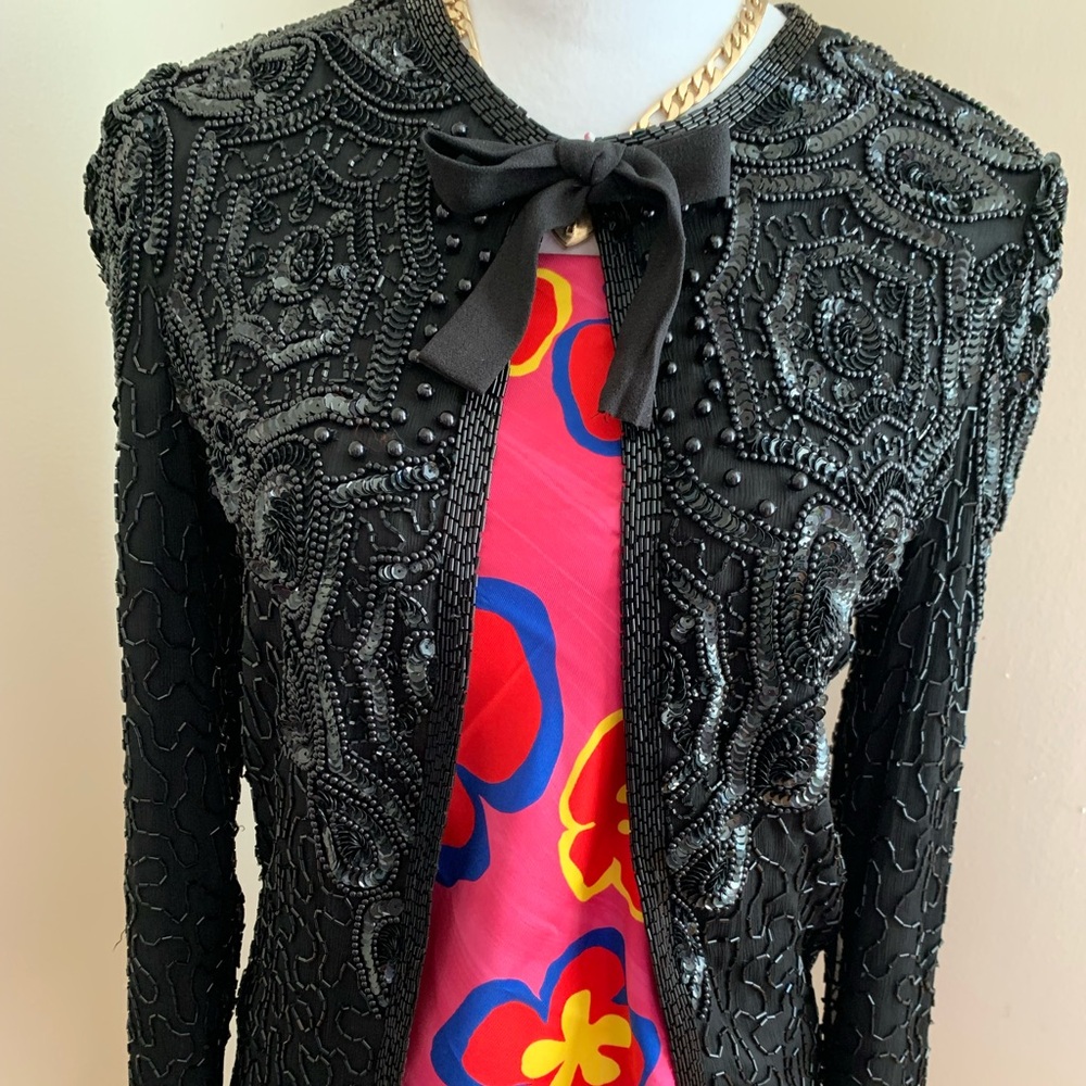 Beaded elegant rock jacket size S petite
